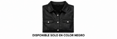 biker cuerina negro gama