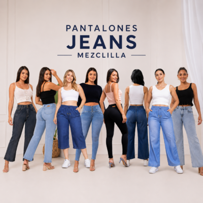 PANTALONES JEANS DE MEZCLILLA