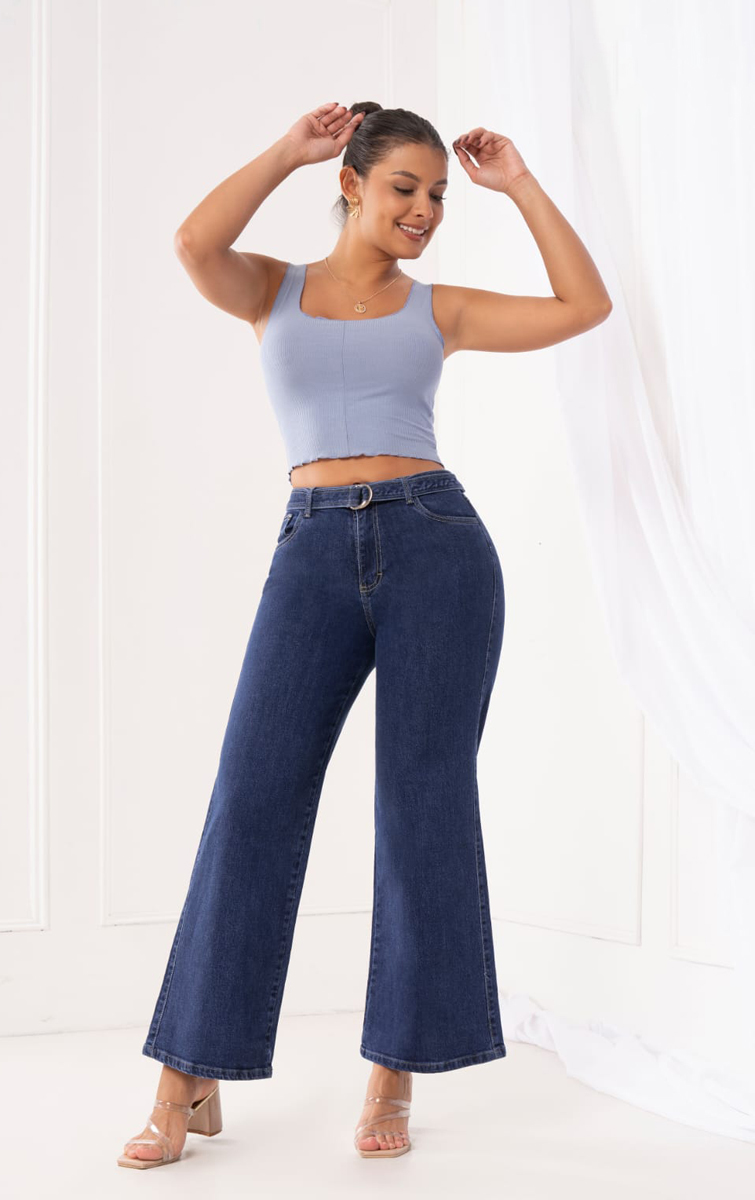 WIDE LEG SEMI STRECH - Image 21