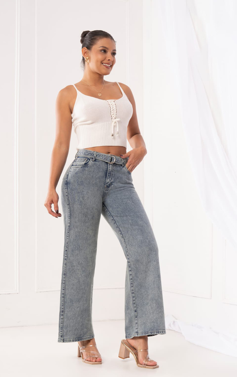 WIDE LEG SEMI STRECH - Image 14