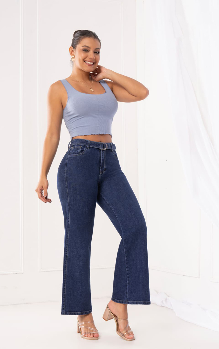 WIDE LEG SEMI STRECH - Image 9