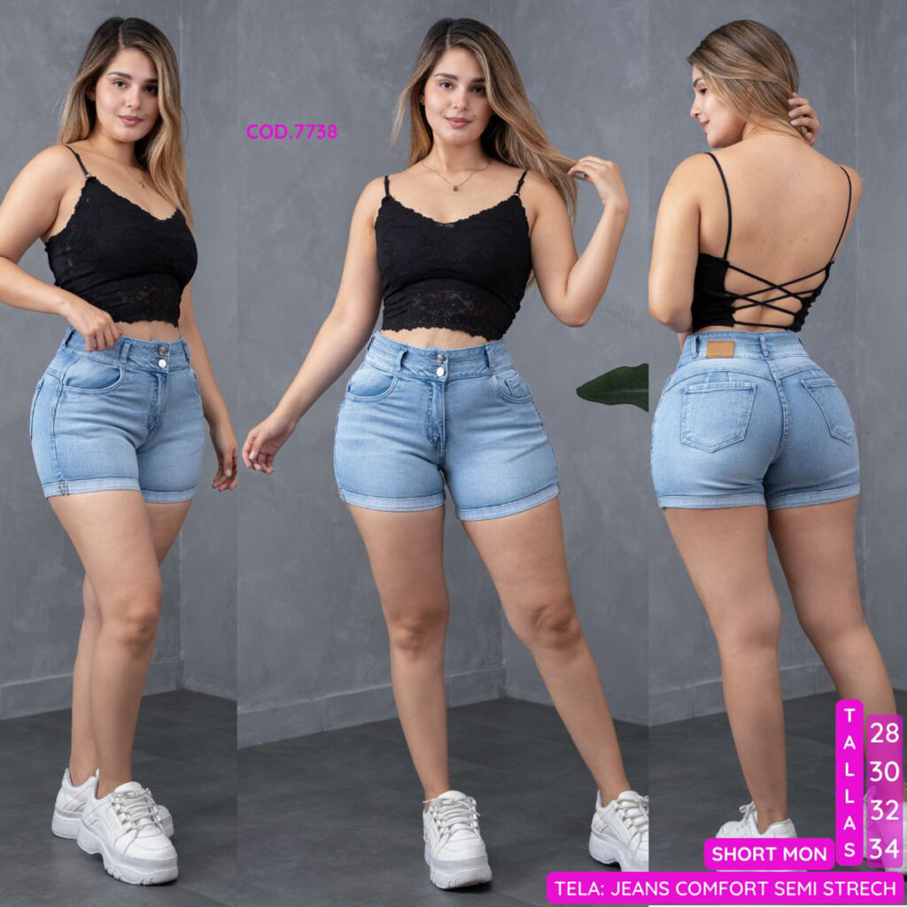 SHORT MOM 2 BOTONES