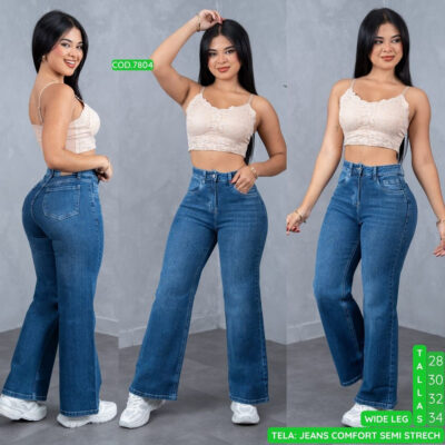 WIDE LEG Comfort semi Strech